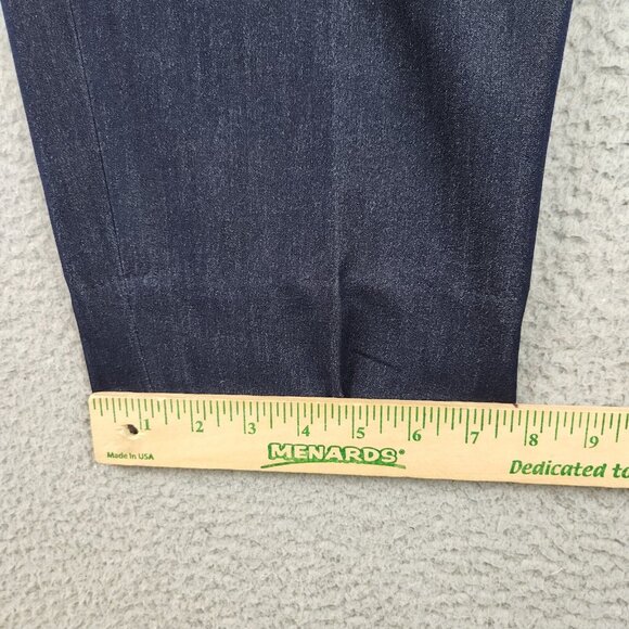 Peter Nygard Capri Pants Women's 16 Navy Blue Pleated Stretch Cropped - Picture 7 of 7